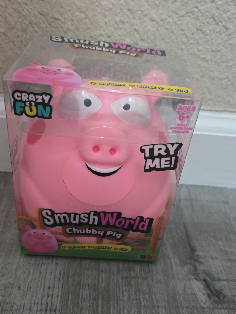 Smush World Chubby Pig Kids Toy - Pink